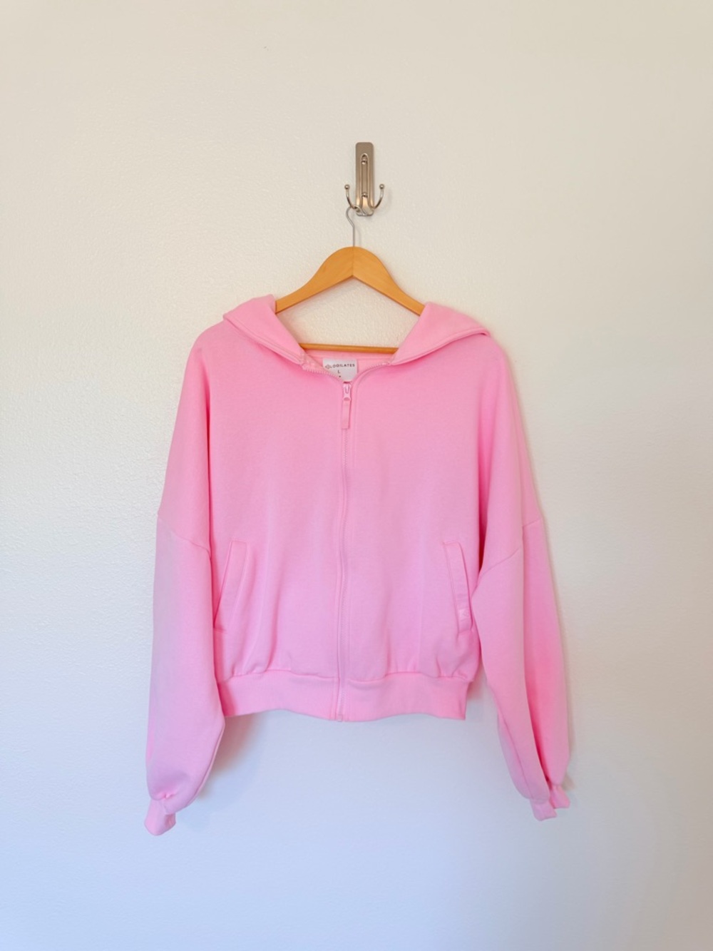 Blogilates Marshmallow Light Pink Zip-Up Hoodie
